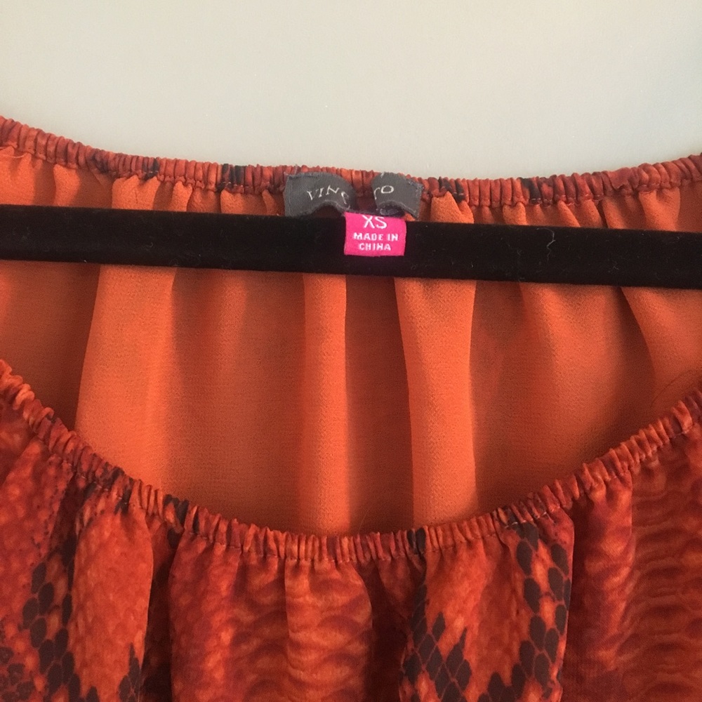 Vince Camuto Snake Print Off the Shoulder Top - Picture 5 of 8